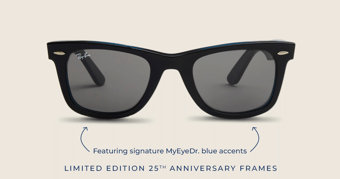 MyEyeDr. Ray-Ban Wayfarer 25-Year Anniversary Sunglasses GIF