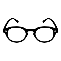 Black eyeglasses icon