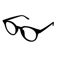 Black eyeglasses icon