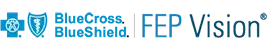 Blue Cross Blue Shield and FEP Vision logos