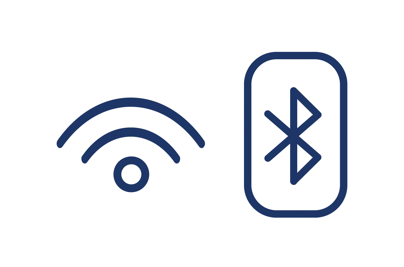 Wi-Fi and Bluetooth symbols icon