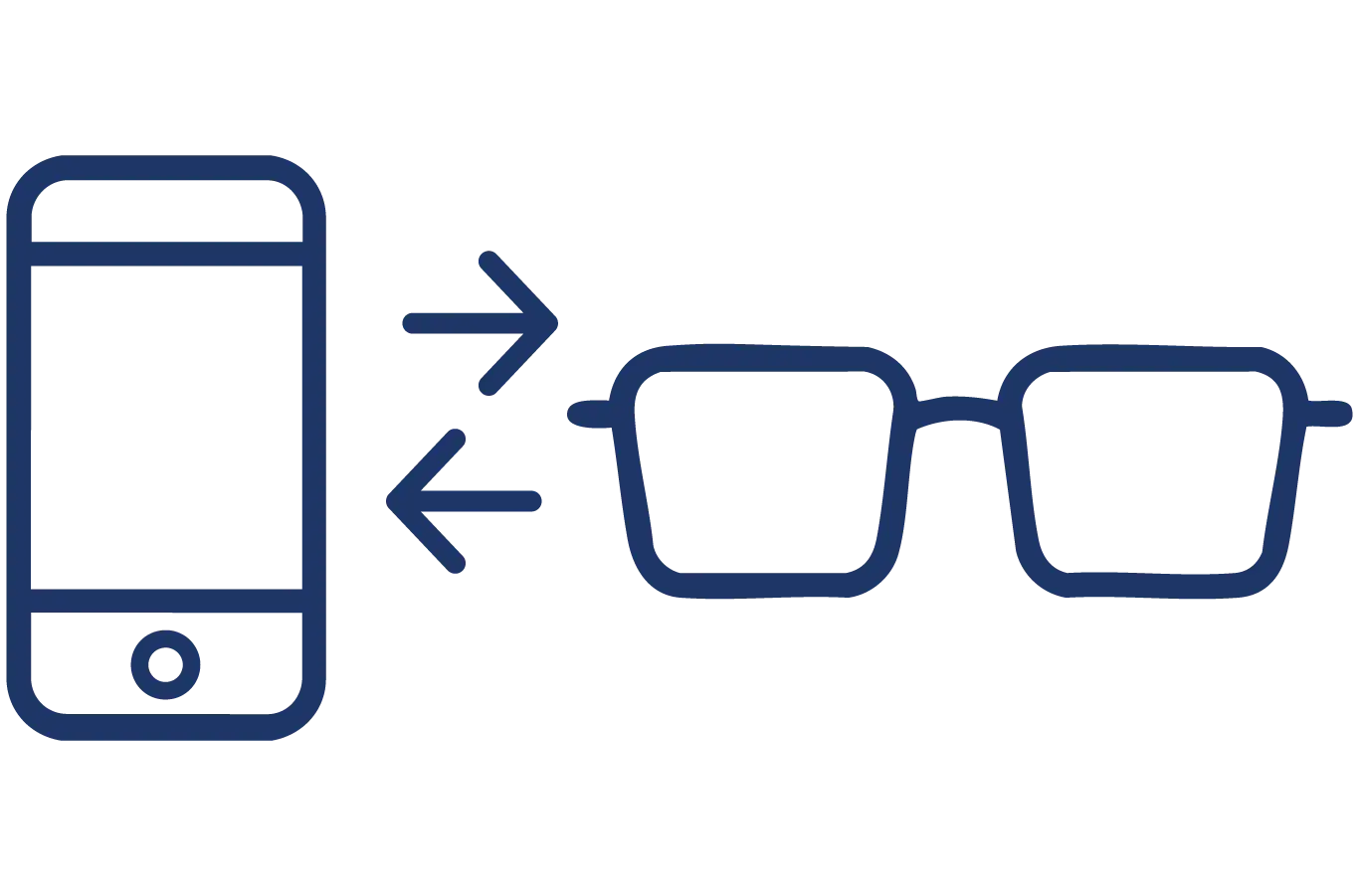 Phone and Meta glasses pairing icon