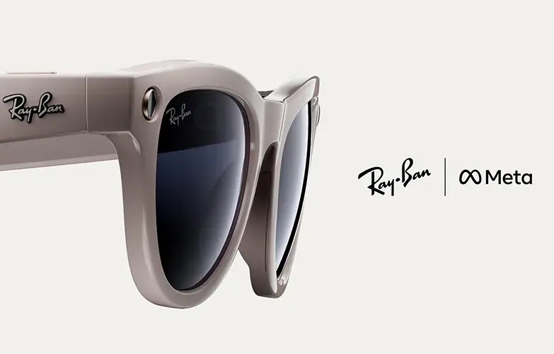 Ray-Ban Meta glasses side profile.