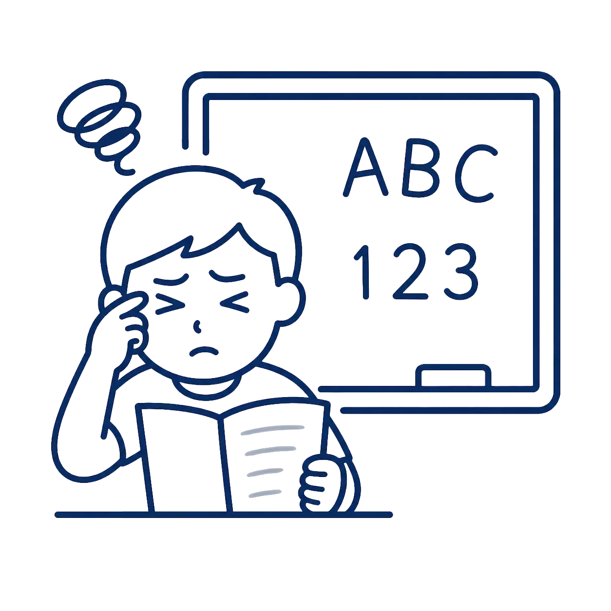 boy in classroom icon
