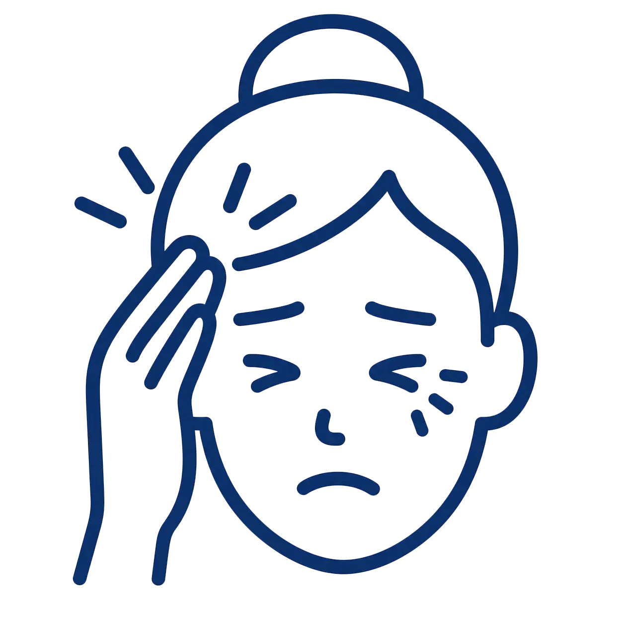 Girl with headache icon