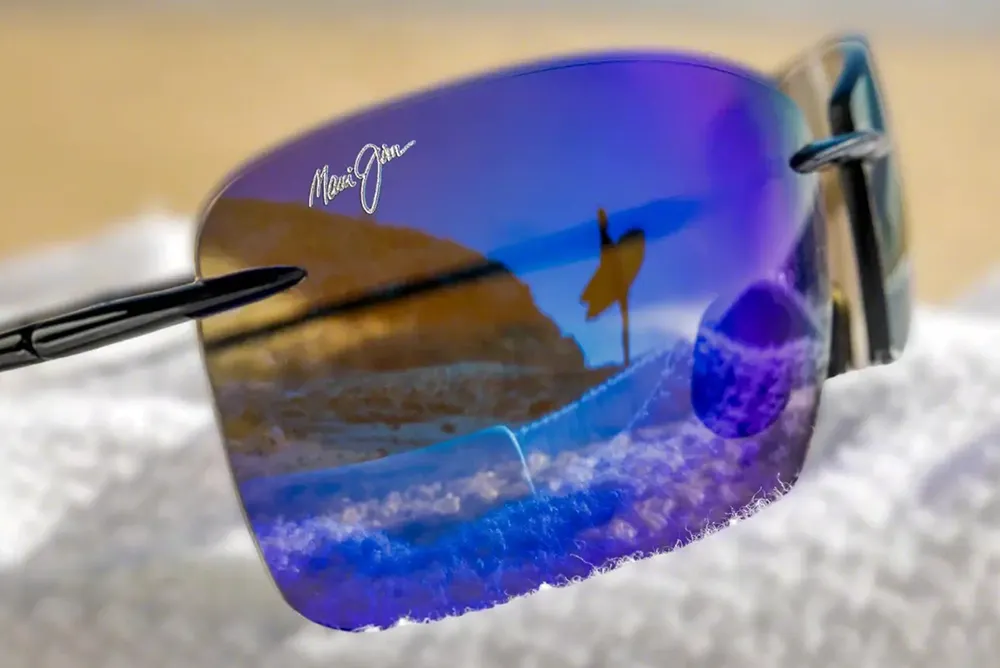 Blue Maui Jim sunglasses lenses