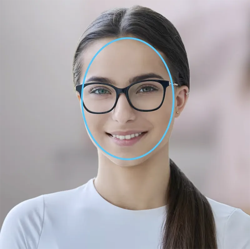 Oval face shape illustration