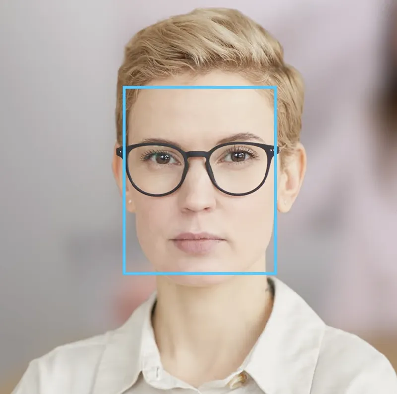 Square face shape illustration