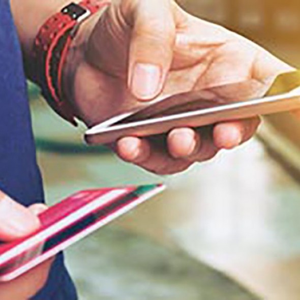 Inputting credit card info to phone