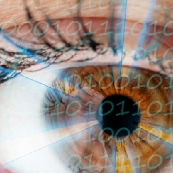 Eyeball with rays shining out of it