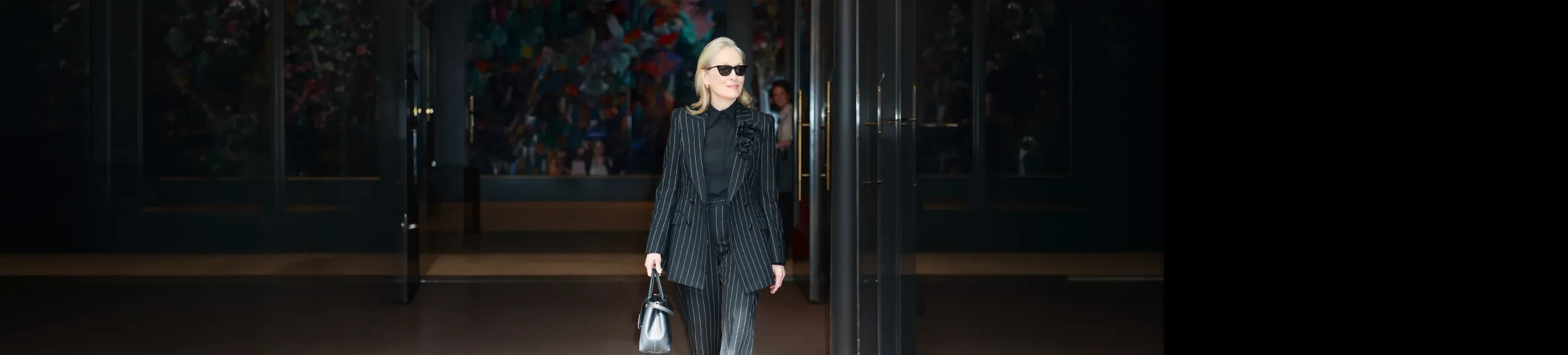 Meryl Streep wearing a trendy eyewear