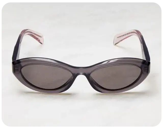 Black eye sunglasses with tinted lenses
