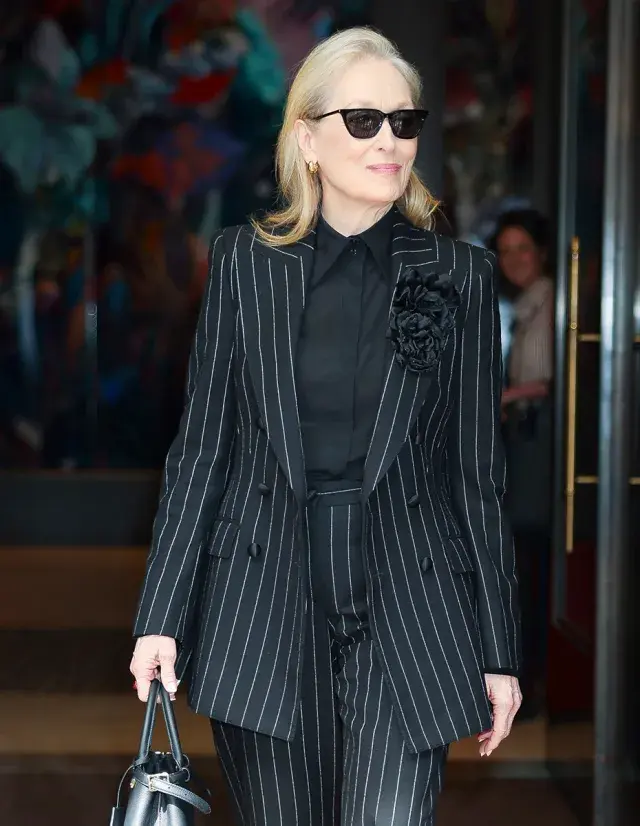 Meryl Streep wearing a trendy eyewear