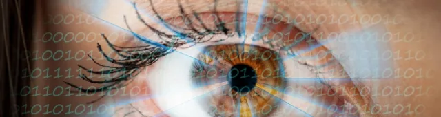 Eyeball with rays shining out of it