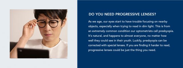 Man struggling to read