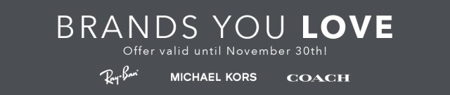 Offer valid on brands you love until November 30th