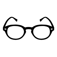 Black eyeglasses icon