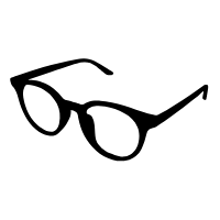 Black eyeglasses icon
