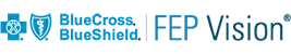 Blue Cross Blue Shield and FEP Vision logos