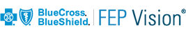 Blue Cross Blue Shield and FEP Vision logos
