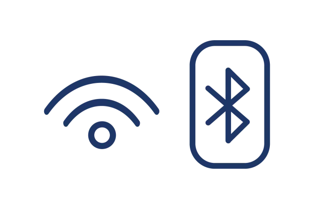Wi-Fi and Bluetooth symbols icon